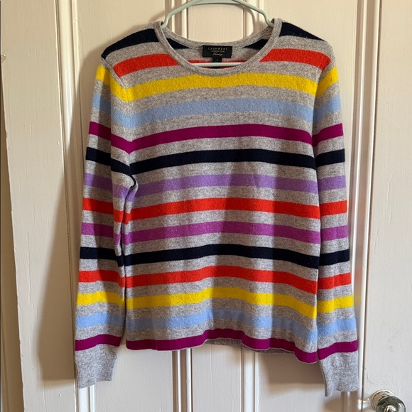 Cashmere Charter Club Multicolor Striped Sweater,All Products : American Fashion Style Bags On Sale